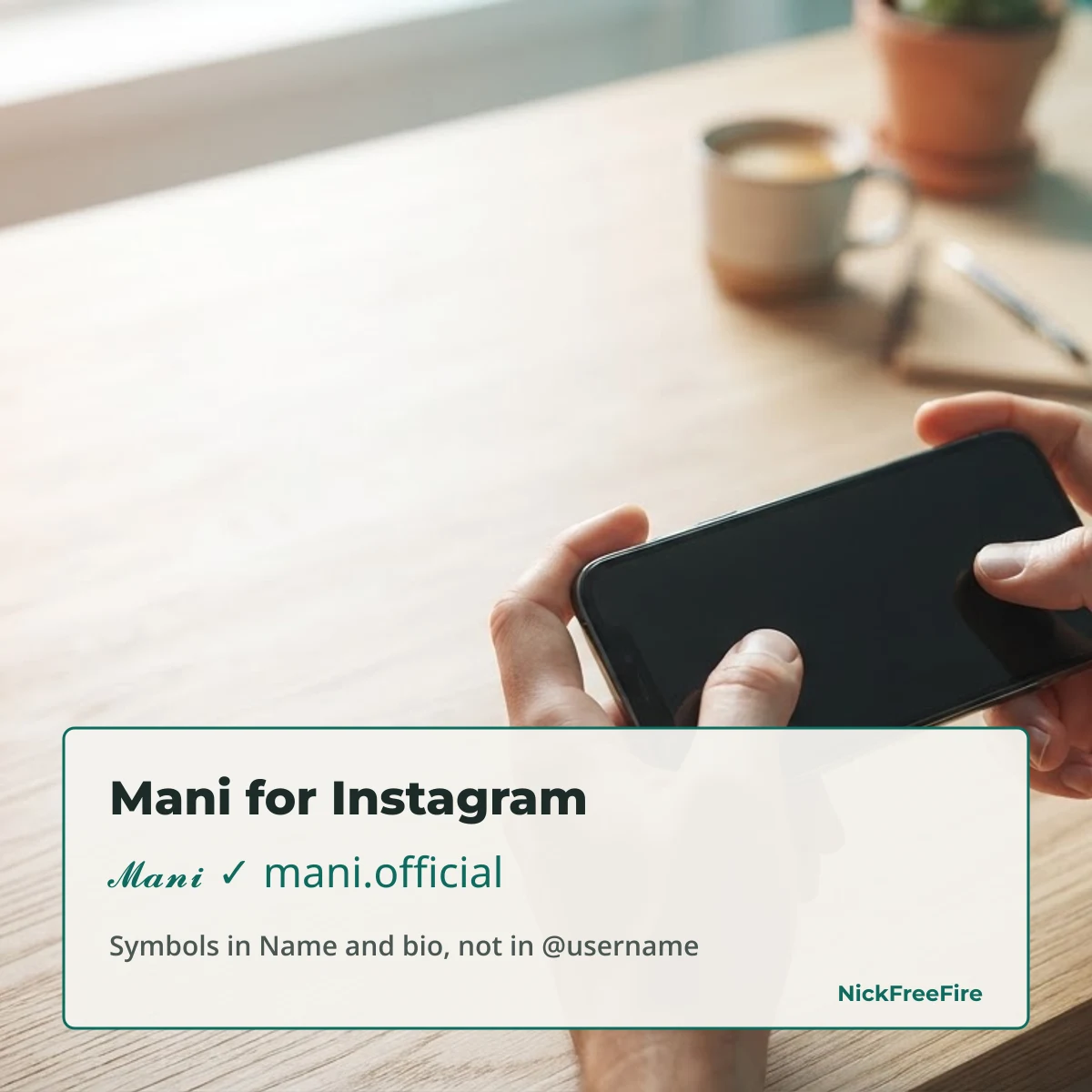 Mani name style for Instagram and BGMI